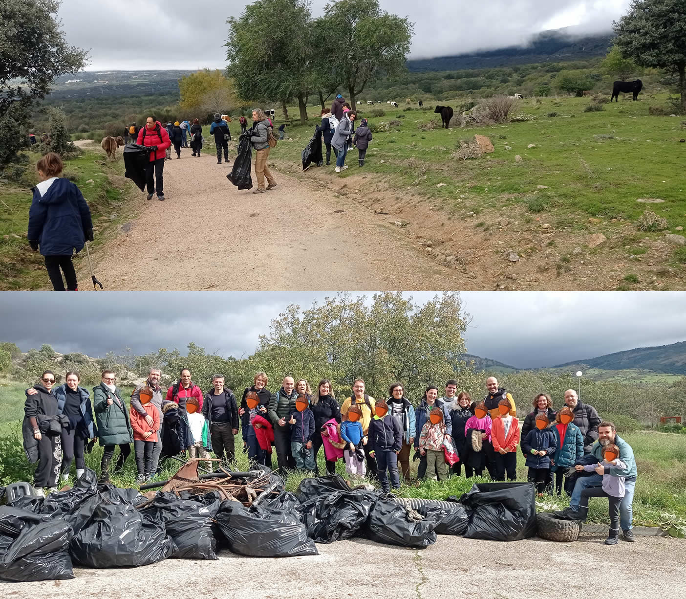 Voluntariado ambiental y recogida de residuos en la sierra de Madrid